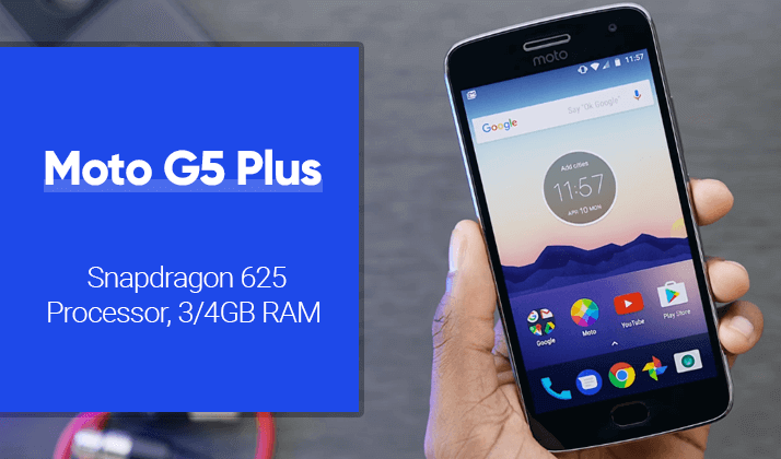 moto g5 plus smartphone with full HD display and 3000mAh battery