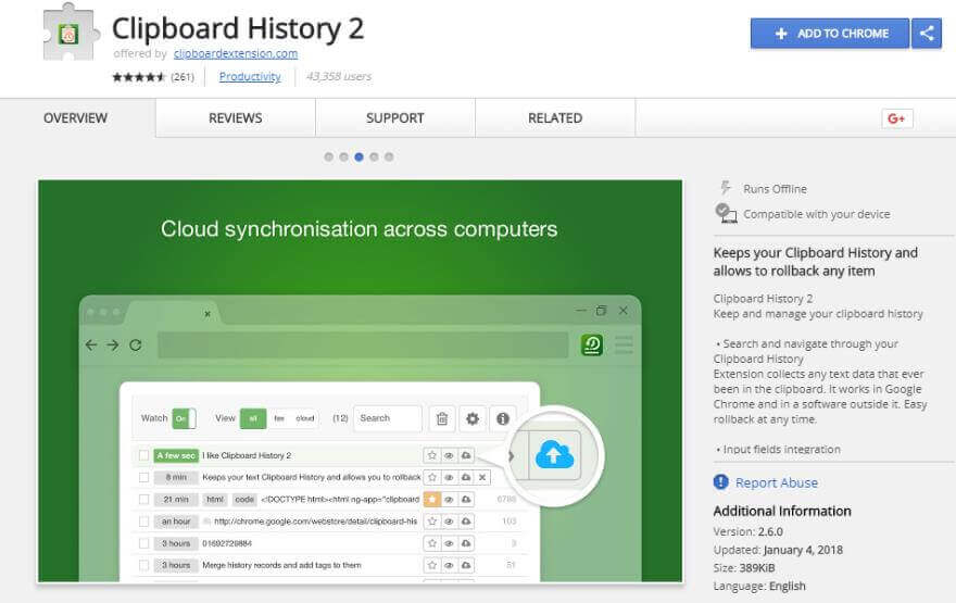 clipboard extension for google chrome