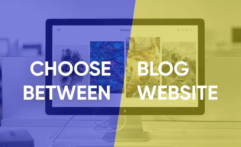 choose between blog and website