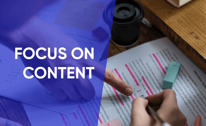 focus on writing contents