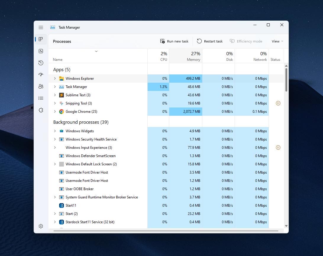 Restart the Windows Explorer Process To Fix File Explorer Tabs Not Showing in Windows 11